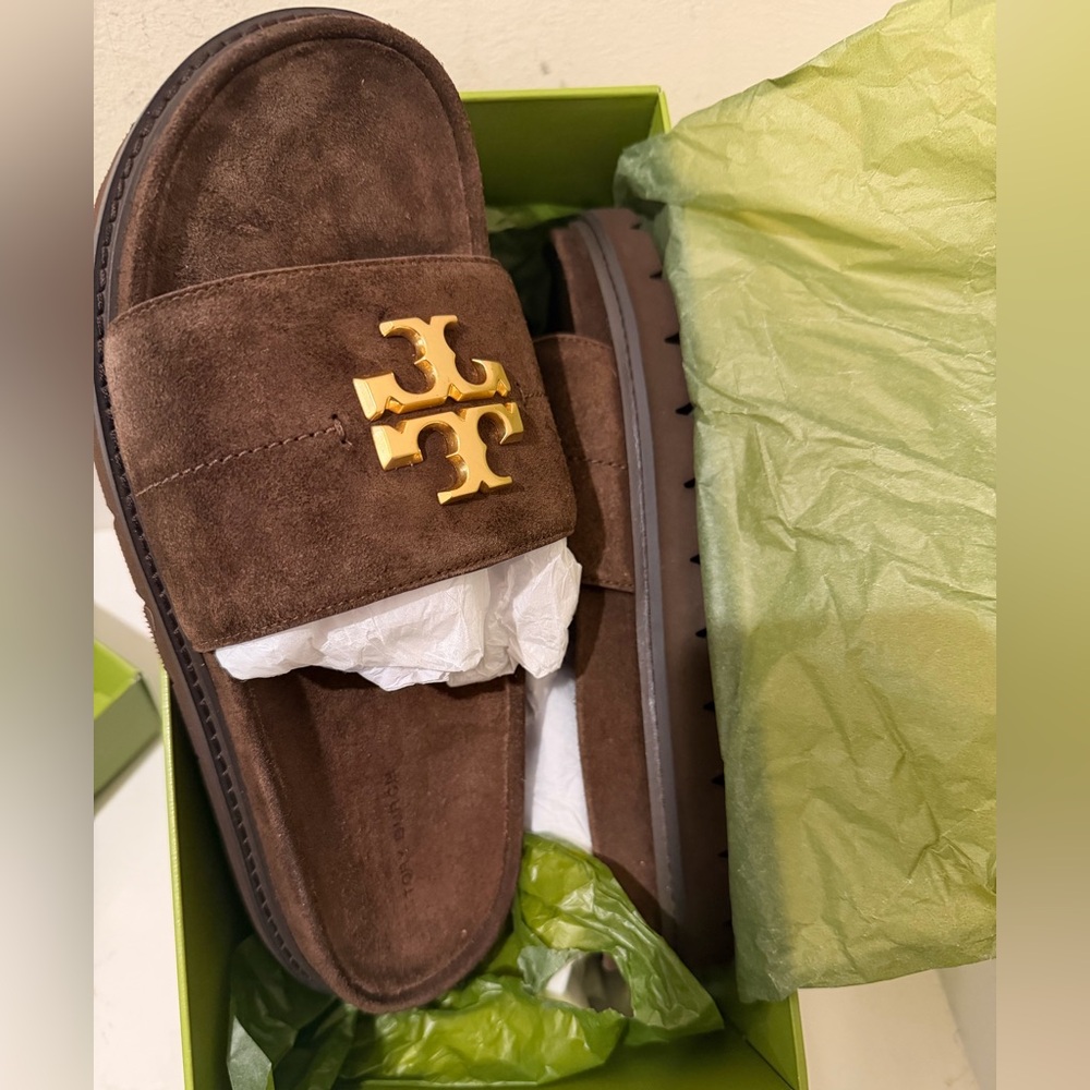 Tory Burch Everly Anatomic lug Sandals Size 9.5